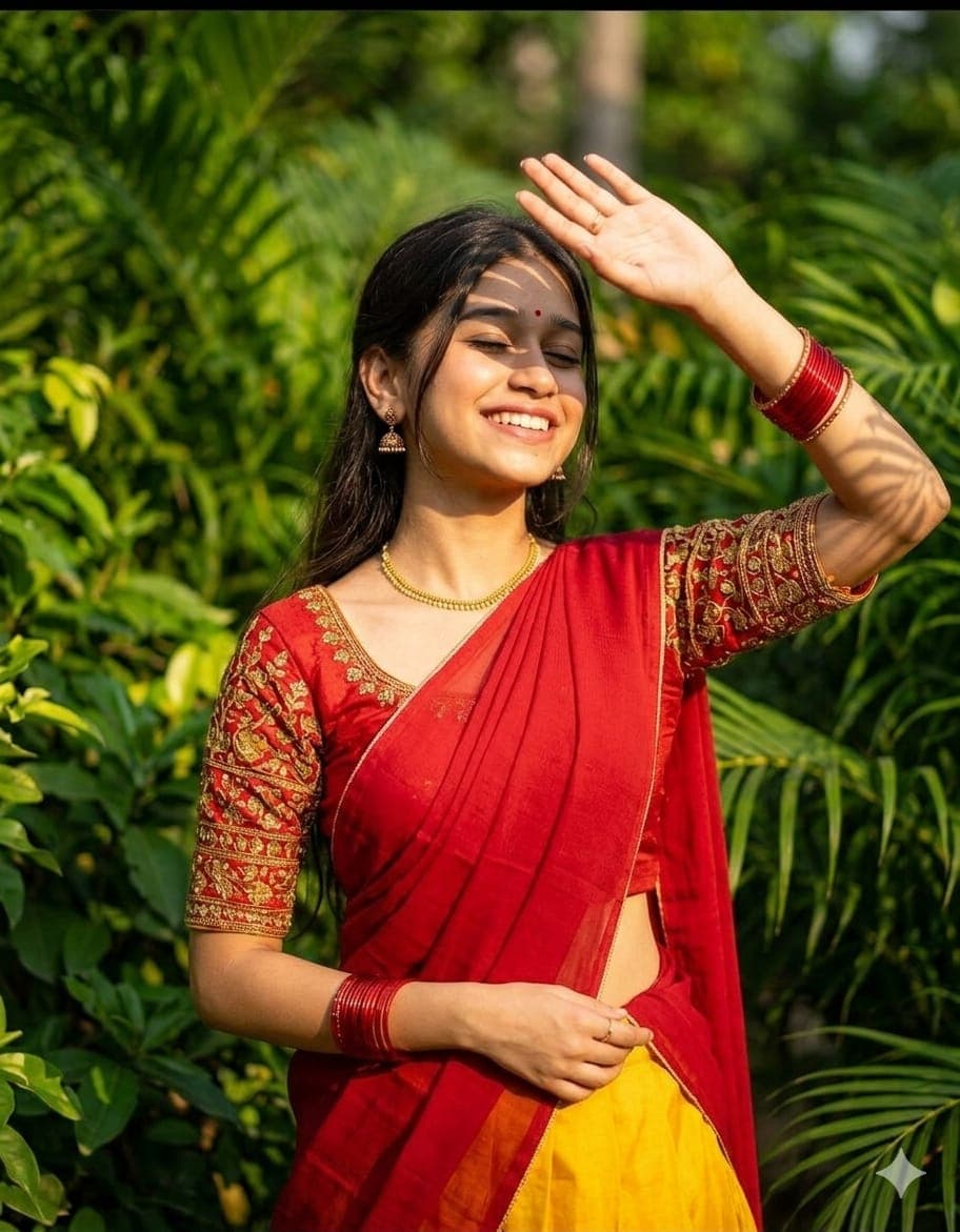 Golden Serenity β Cinematic Indian Portrait