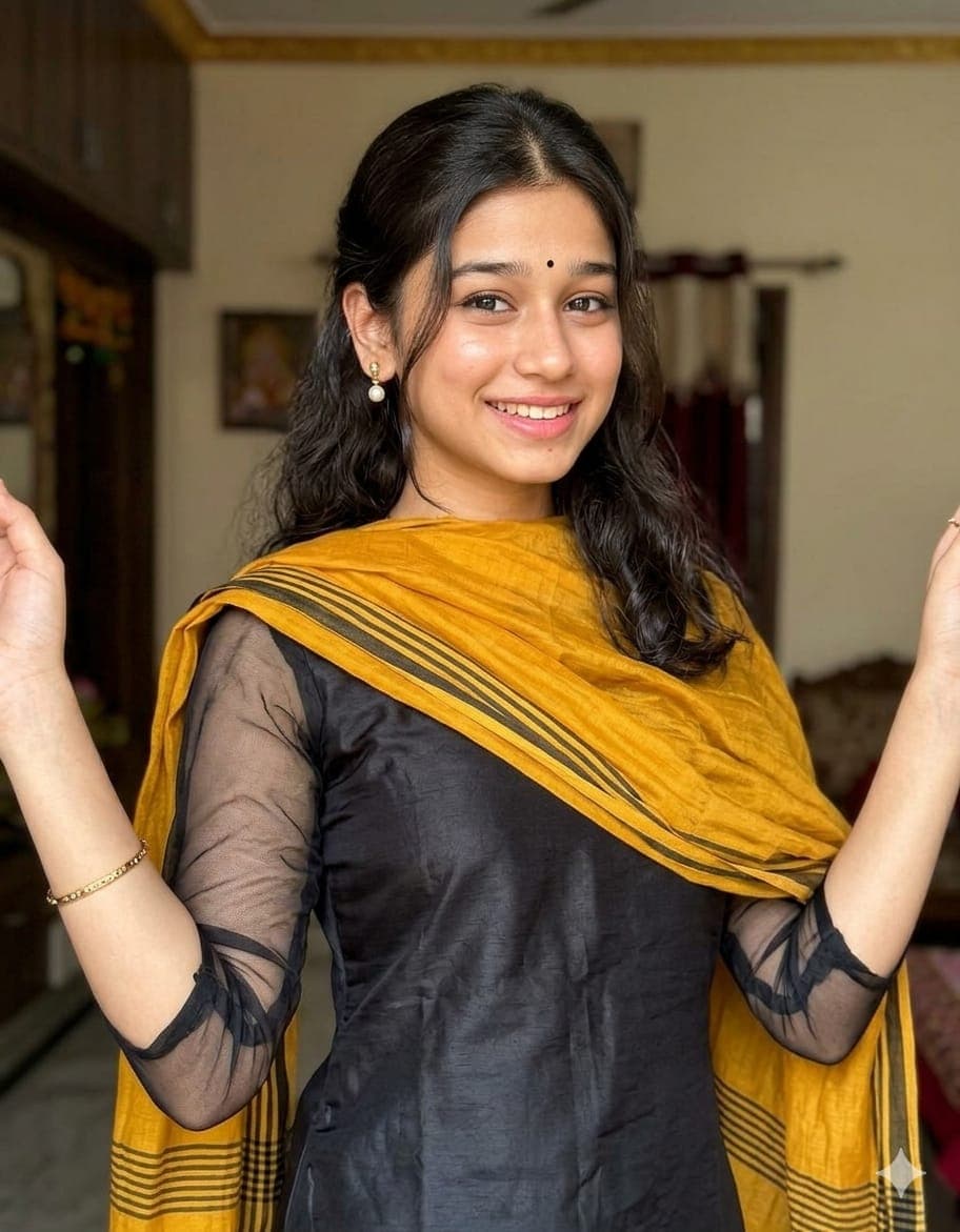 Soft Elegance Indian Portrait Prompt for Social media Profile picture