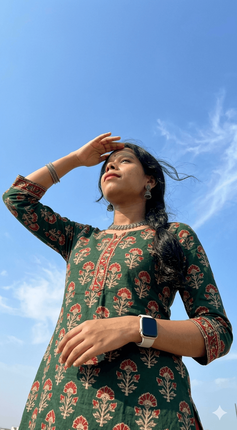 Sunlit Low-Angle Portrait